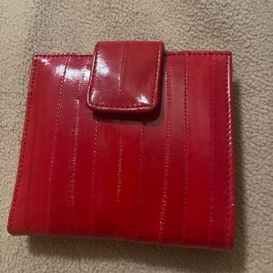 Elegant Red Women's eel skin Wallet